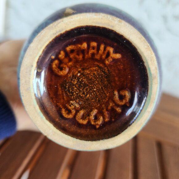 Vintage Jasba Keramik Vase 500/16 West Germany 1950s Jaspatina Glaze 6.5”, 16cm - Picture 5 of 7